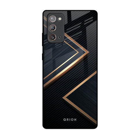 Sleek Golden & Navy Samsung Galaxy Note 20 Glass Back Cover Online