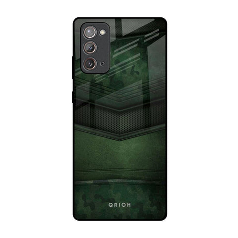 Green Leather Samsung Galaxy Note 20 Glass Back Cover Online
