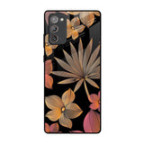 Lines Pattern Flowers Samsung Galaxy Note 20 Glass Back Cover Online