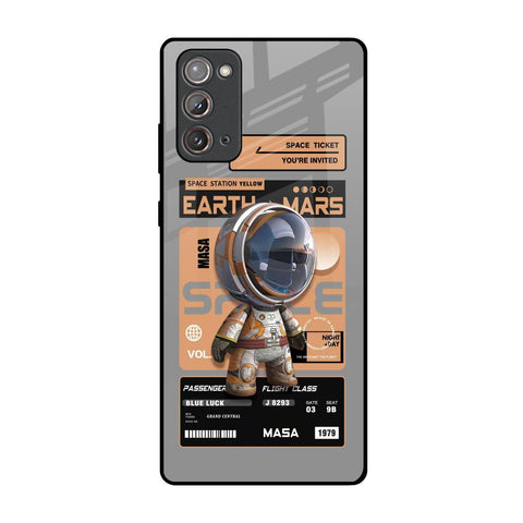 Space Ticket Samsung Galaxy Note 20 Glass Back Cover Online
