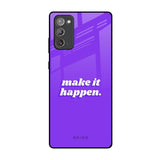 Make it Happen Samsung Galaxy Note 20 Glass Back Cover Online