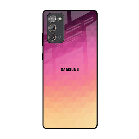 Geometric Pink Diamond Samsung Galaxy Note 20 Glass Back Cover Online