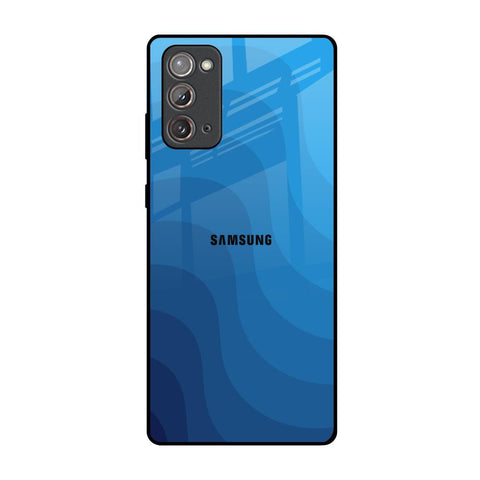 Blue Wave Abstract Samsung Galaxy Note 20 Glass Back Cover Online