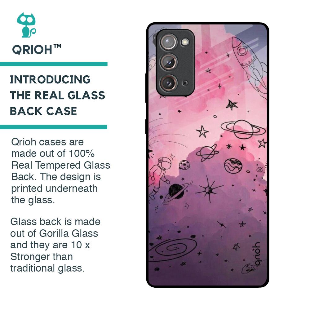 Space Doodles Glass Case for Samsung Galaxy Note 20
