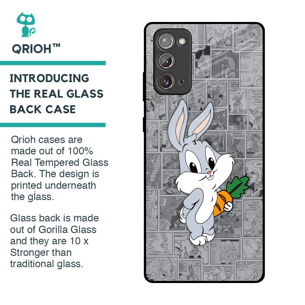 Cute Baby Bunny Glass Case for Samsung Galaxy Note 20
