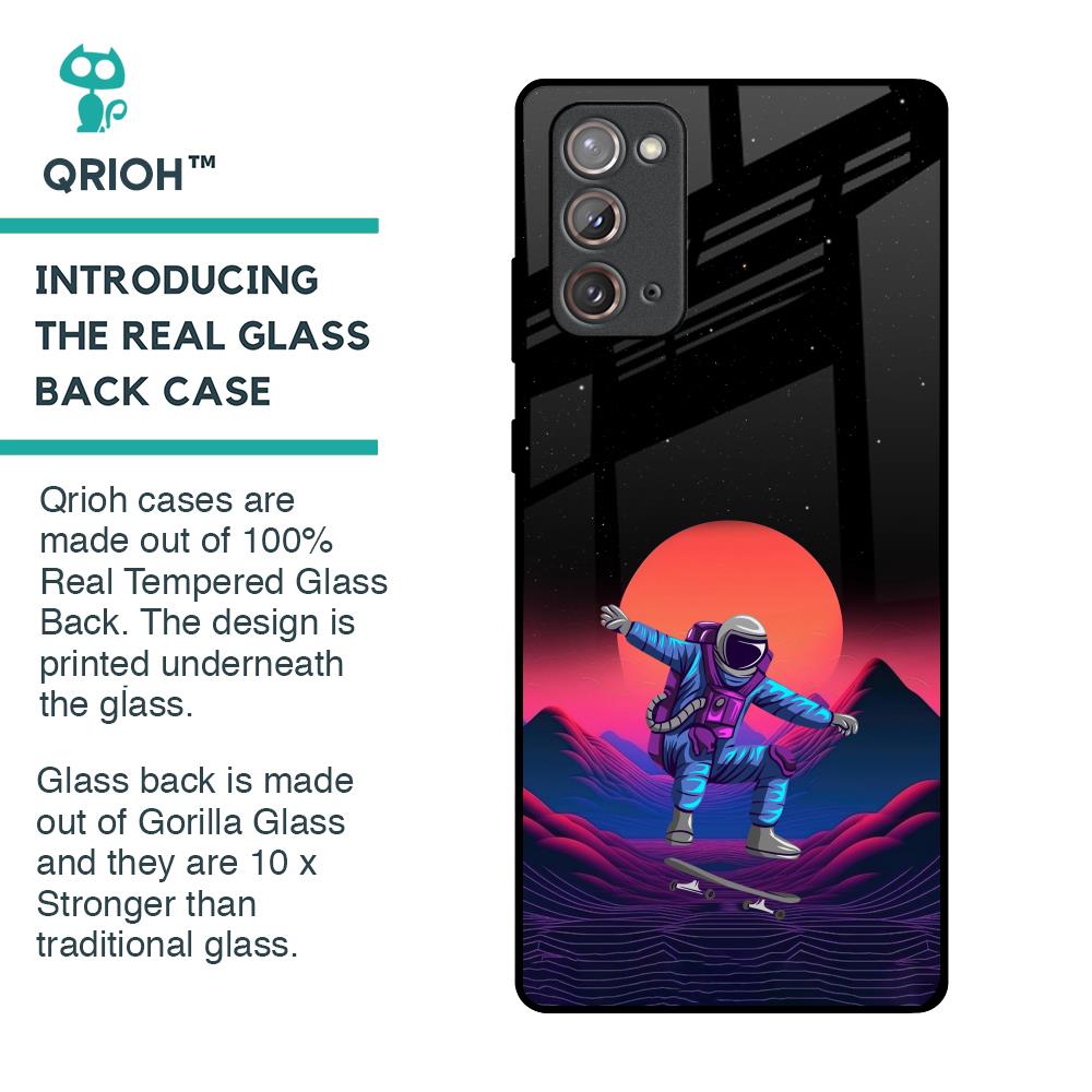 Retro Astronaut Glass Case for Samsung Galaxy Note 20