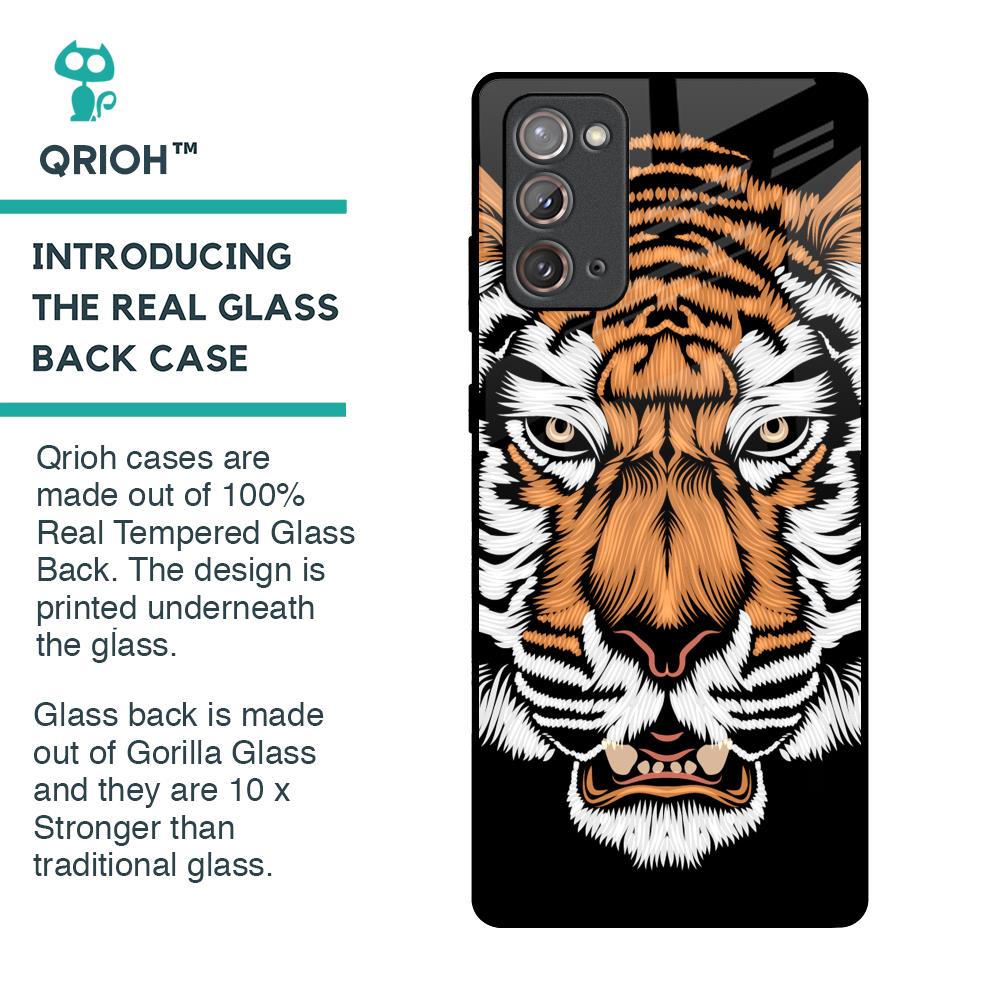 Angry Tiger Glass Case For Samsung Galaxy Note 20