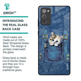 Kitty In Pocket Glass Case For Samsung Galaxy Note 20