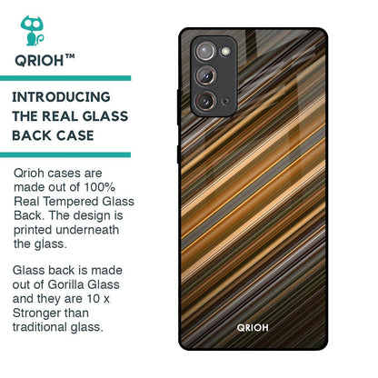 Diagonal Slash Pattern Glass Case for Samsung Galaxy Note 20