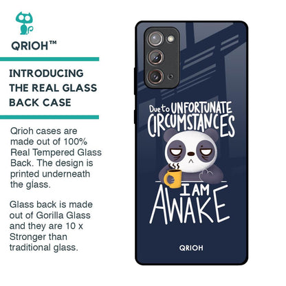 Struggling Panda Glass Case for Samsung Galaxy Note 20