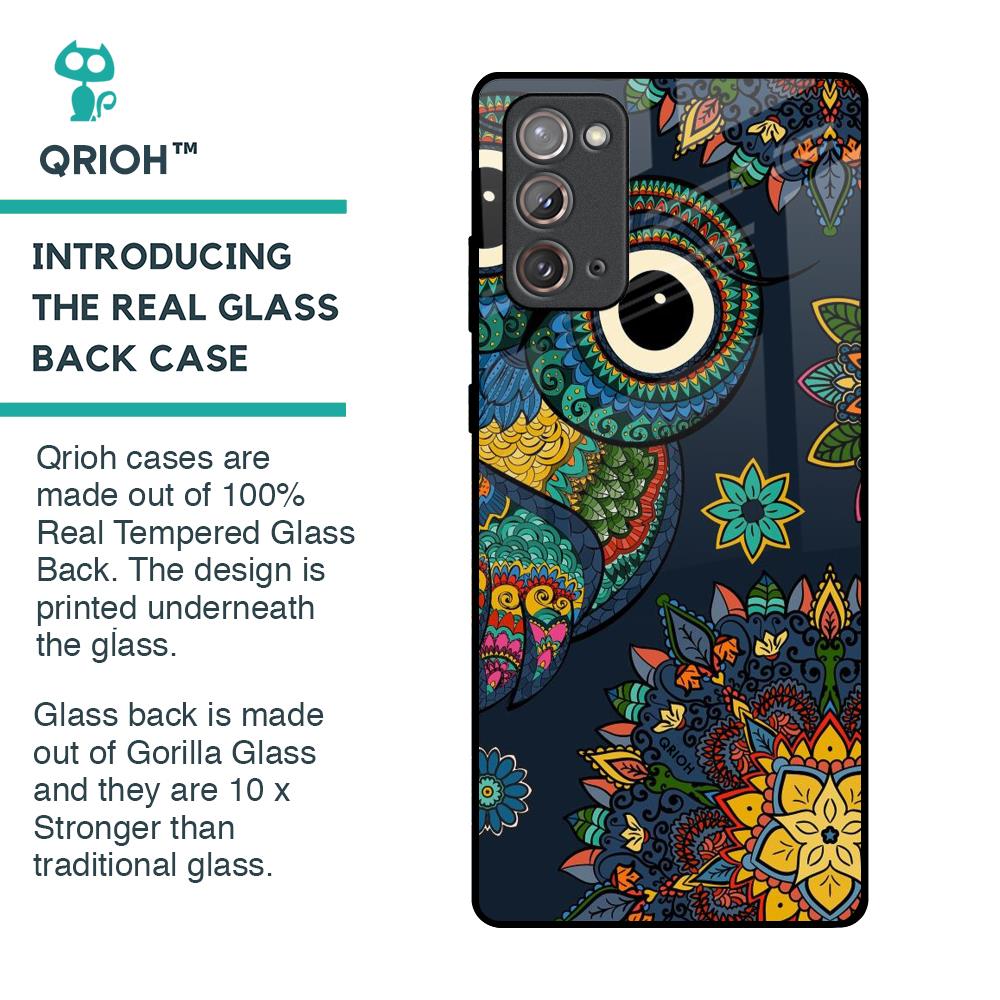 Owl Art Glass Case for Samsung Galaxy Note 20
