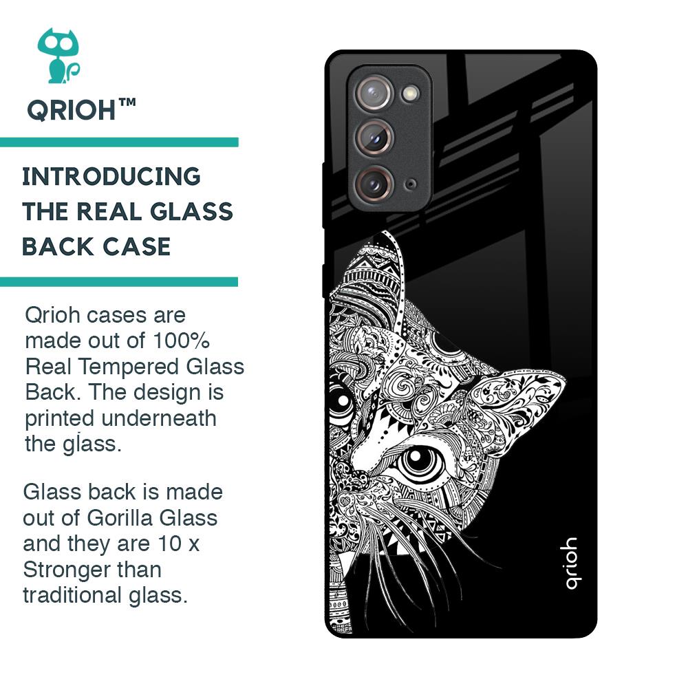 Kitten Mandala Glass Case for Samsung Galaxy Note 20