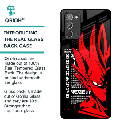 Red Vegeta Glass Case for Samsung Galaxy Note 20