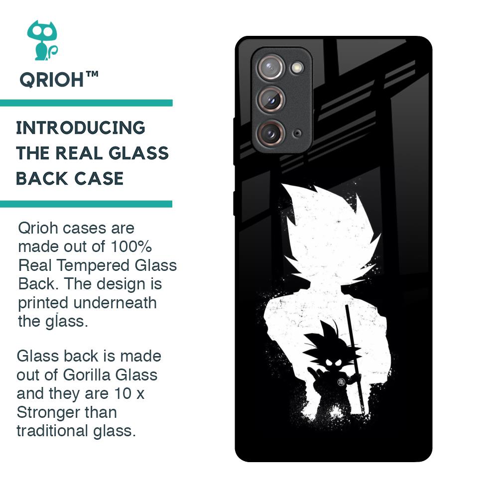 Monochrome Goku Glass Case for Samsung Galaxy Note 20