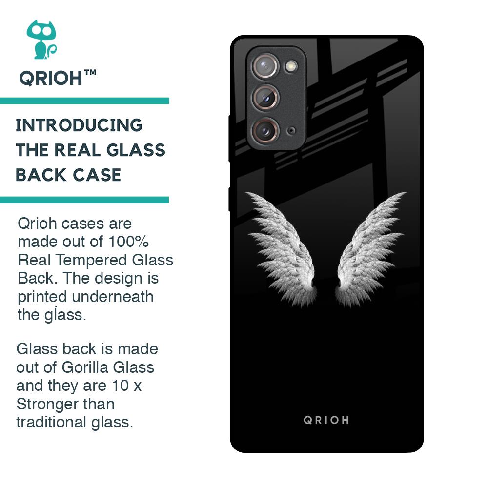 White Angel Wings Glass Case for Samsung Galaxy Note 20