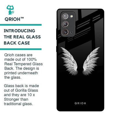 White Angel Wings Glass Case for Samsung Galaxy Note 20