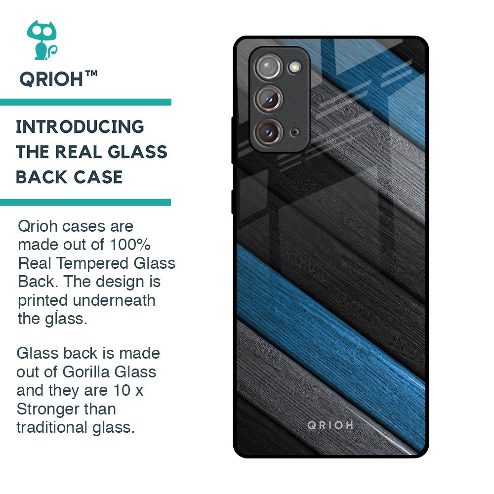 Multicolor Wooden Effect Glass Case for Samsung Galaxy Note 20