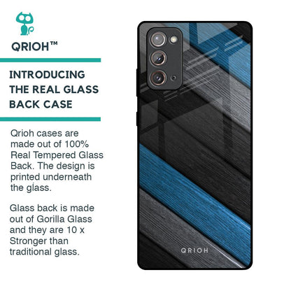 Multicolor Wooden Effect Glass Case for Samsung Galaxy Note 20