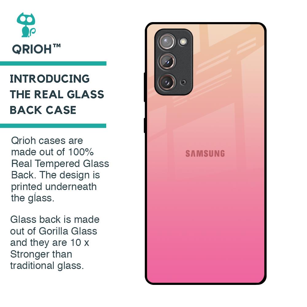 Pastel Pink Gradient Glass Case For Samsung Galaxy Note 20
