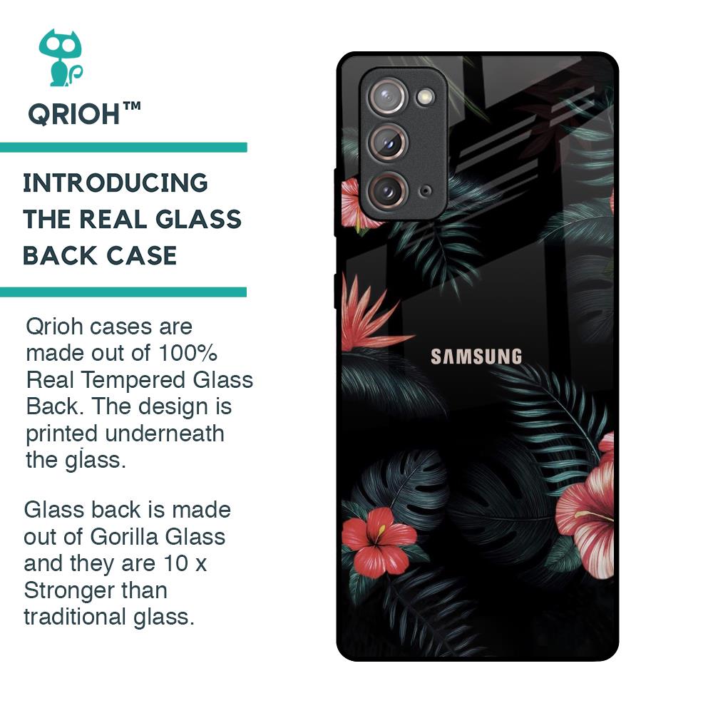 Tropical Art Flower Glass Case for Samsung Galaxy Note 20