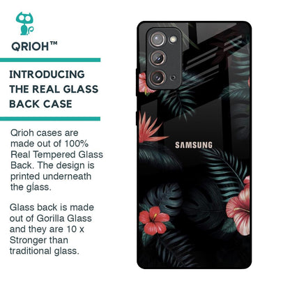 Tropical Art Flower Glass Case for Samsung Galaxy Note 20
