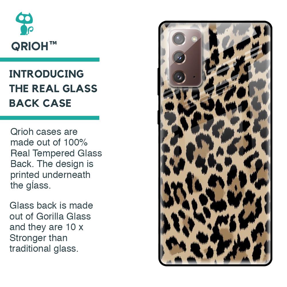Leopard Seamless Glass Case For Samsung Galaxy Note 20