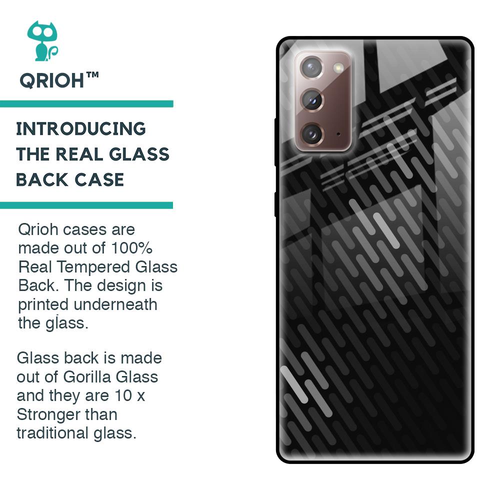 Dark Abstract Pattern Glass Case For Samsung Galaxy Note 20