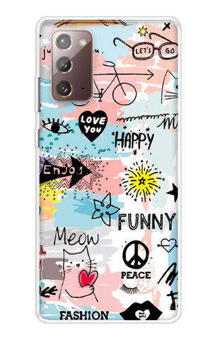 Happy Doodle Samsung Galaxy Note 20 Back Cover