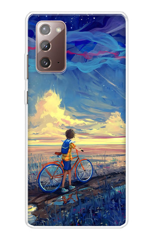 Riding Bicycle to Dreamland Samsung Galaxy Note 20 Back Cover