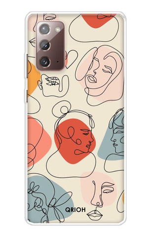 Abstract Faces Samsung Galaxy Note 20 Back Cover
