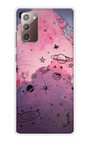 Space Doodles Art Samsung Galaxy Note 20 Back Cover