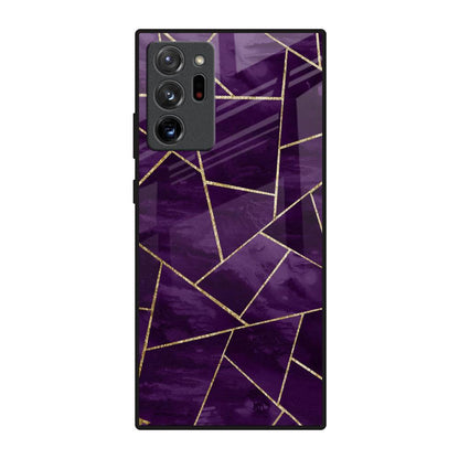 Geometric Purple Samsung Galaxy Note 20 Ultra Glass Back Cover Online