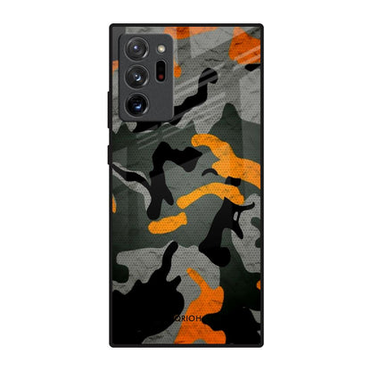 Camouflage Orange Samsung Galaxy Note 20 Ultra Glass Back Cover Online