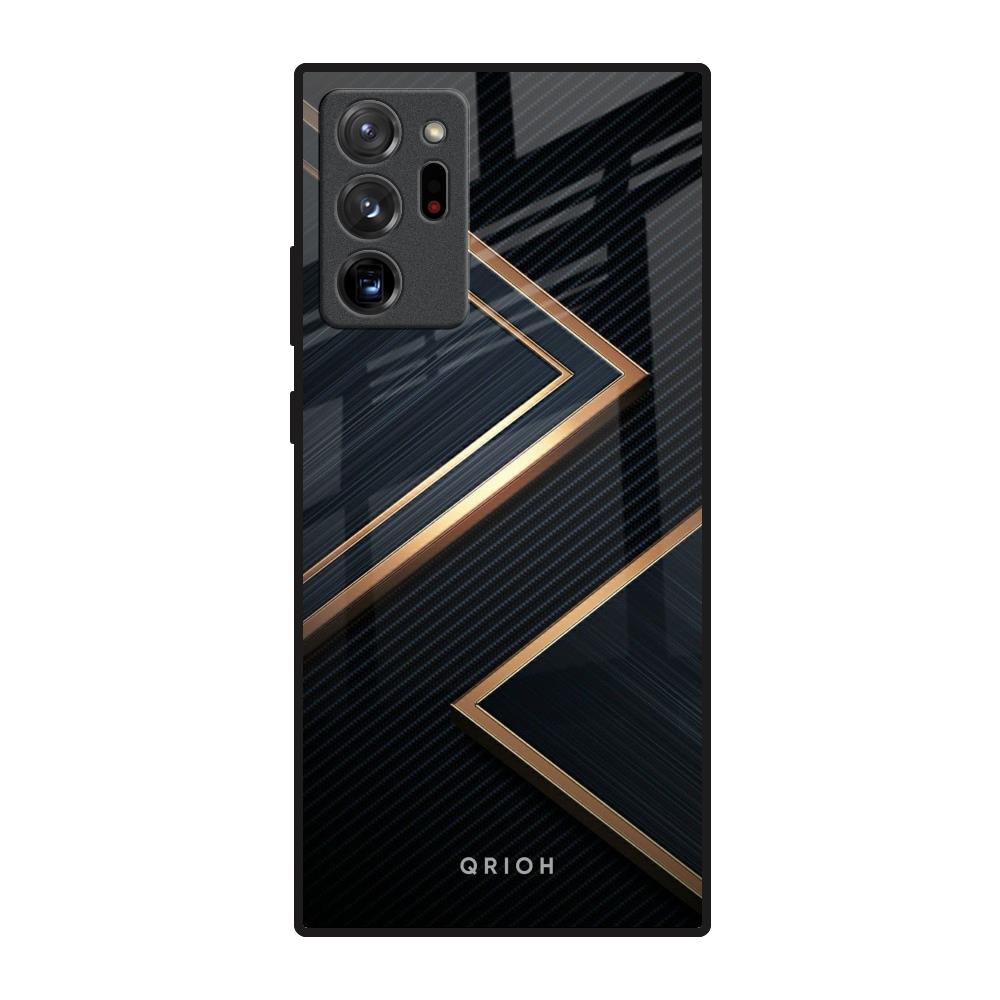Sleek Golden & Navy Samsung Galaxy Note 20 Ultra Glass Back Cover Online