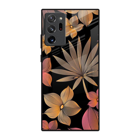 Lines Pattern Flowers Samsung Galaxy Note 20 Ultra Glass Back Cover Online