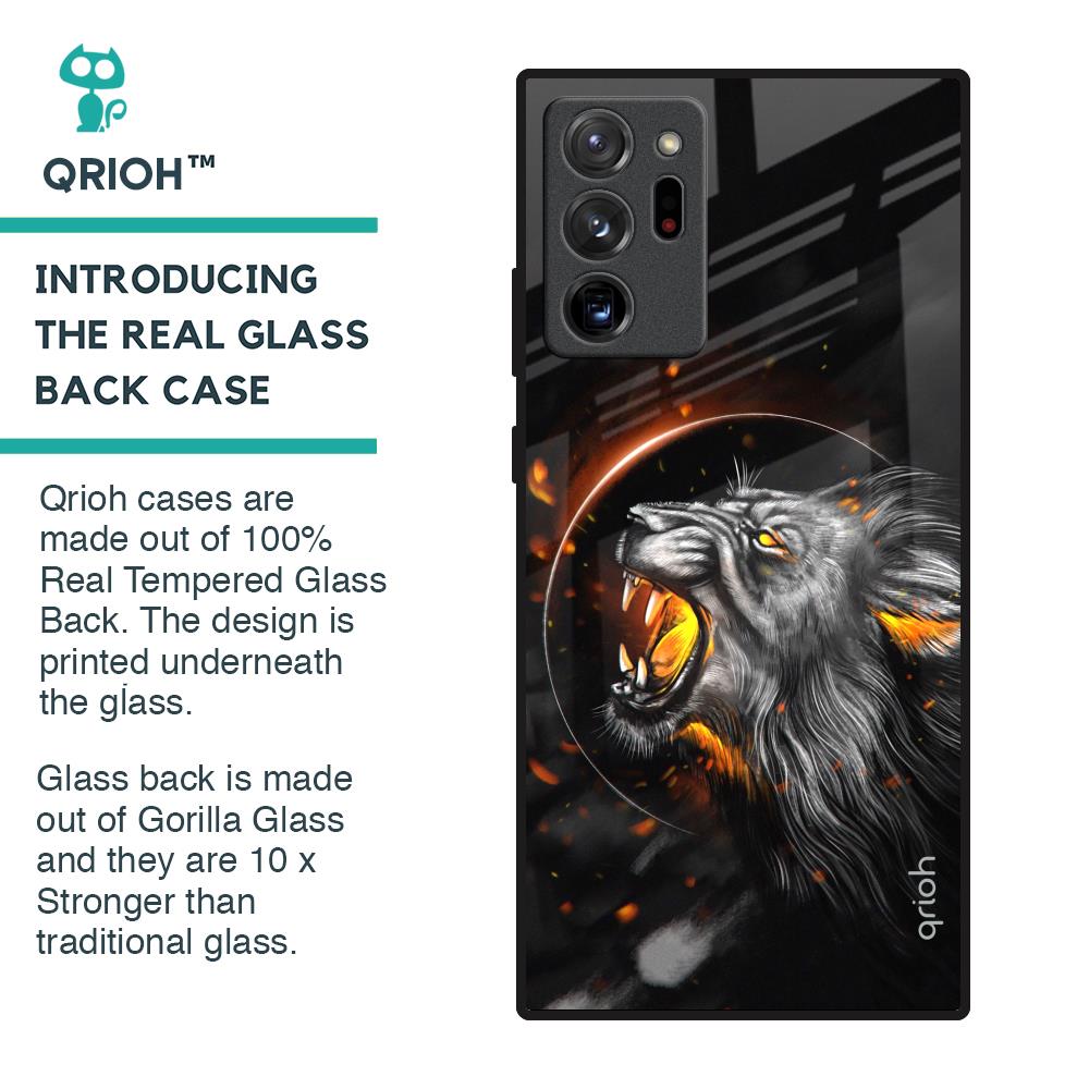 Aggressive Lion Glass Case for Samsung Galaxy Note 20 Ultra