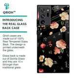 Black Spring Floral Glass Case for Samsung Galaxy Note 20 Ultra