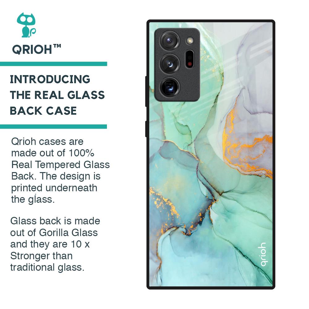 Green Marble Glass Case for Samsung Galaxy Note 20 Ultra