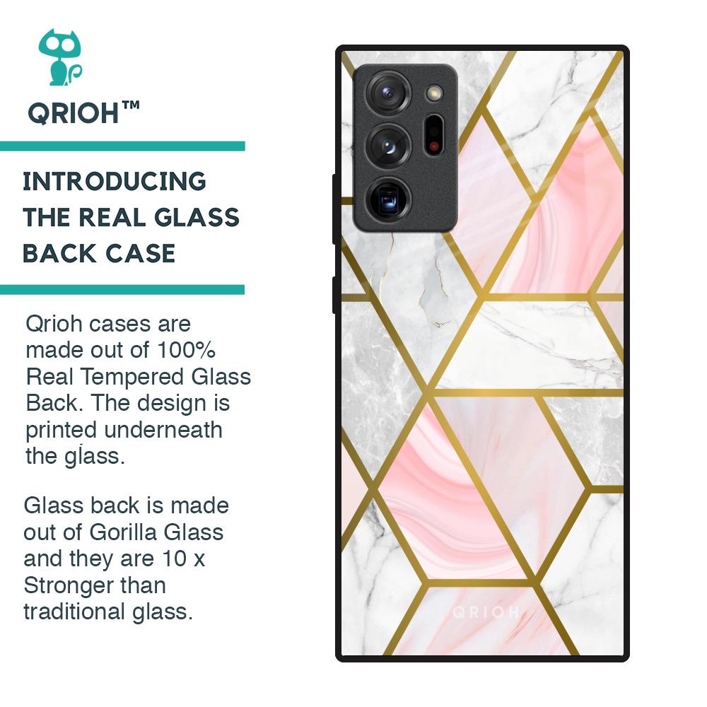 Geometrical Marble Glass Case for Samsung Galaxy Note 20 Ultra