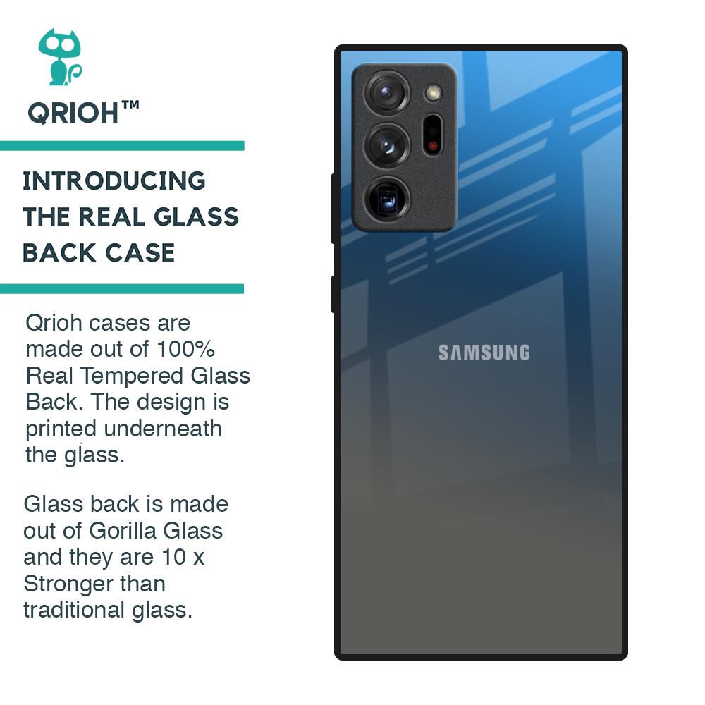 Blue Grey Ombre Glass Case for Samsung Galaxy Note 20 Ultra