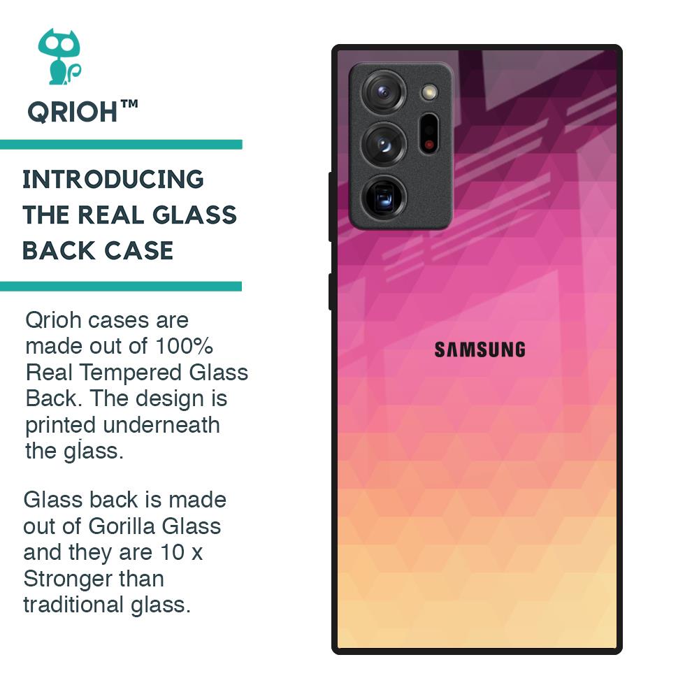Geometric Pink Diamond Glass Case for Samsung Galaxy Note 20 Ultra