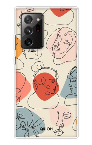 Abstract Faces Samsung Galaxy Note 20 Ultra Back Cover