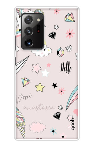 Unicorn Doodle Samsung Galaxy Note 20 Ultra Back Cover