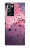 Space Doodles Art Samsung Galaxy Note 20 Ultra Back Cover