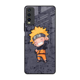 Orange Chubby Vivo Y20 Glass Back Cover Online