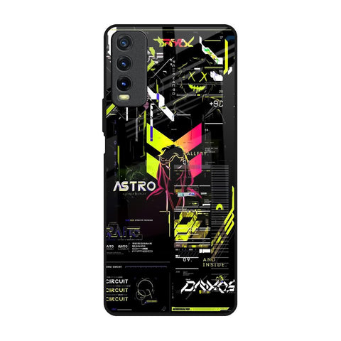 Astro Glitch Vivo Y20 Glass Back Cover Online