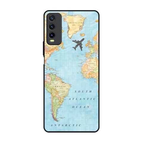 Travel Map Vivo Y20 Glass Back Cover Online