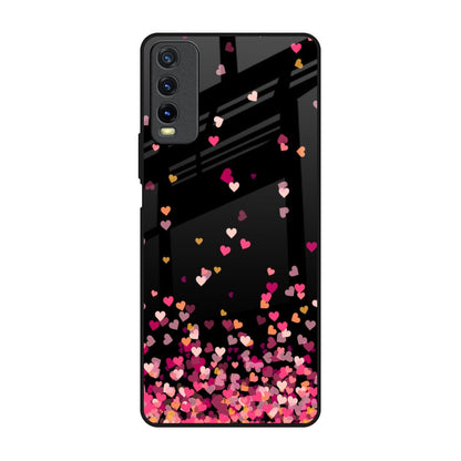 Heart Rain Fall Vivo Y20 Glass Back Cover Online