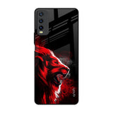 Red Angry Lion Vivo Y20 Glass Back Cover Online