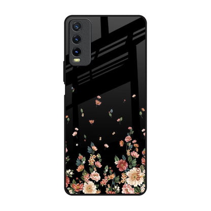 Floating Floral Print Vivo Y20 Glass Back Cover Online